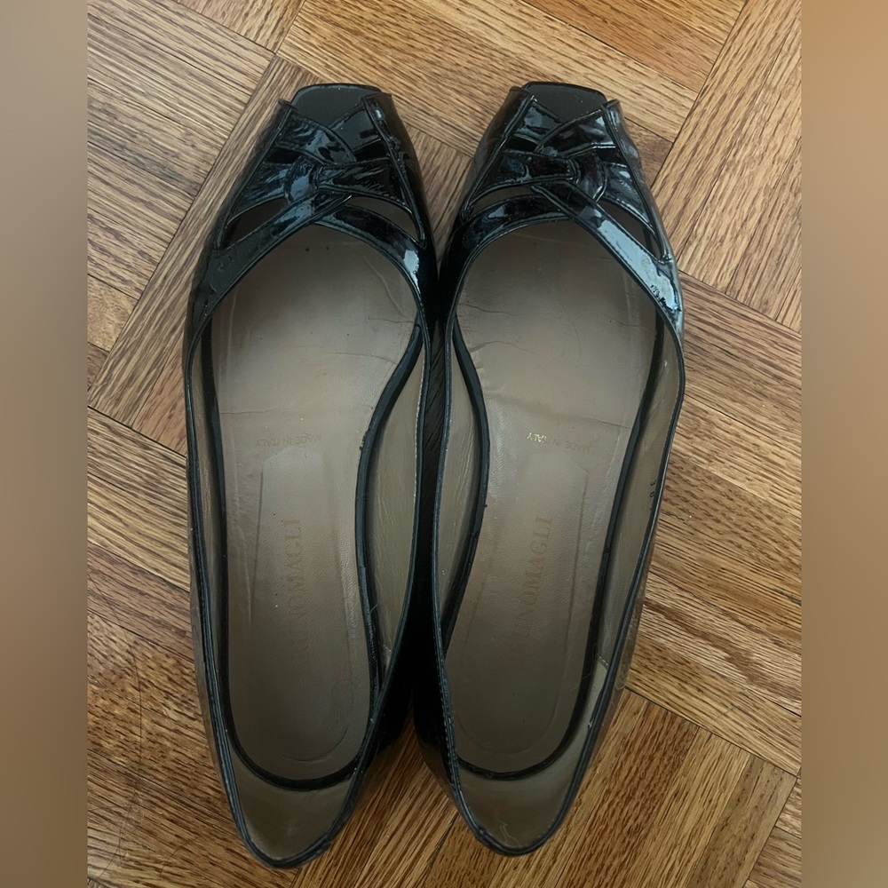 Bruno Magli black pure leather flats